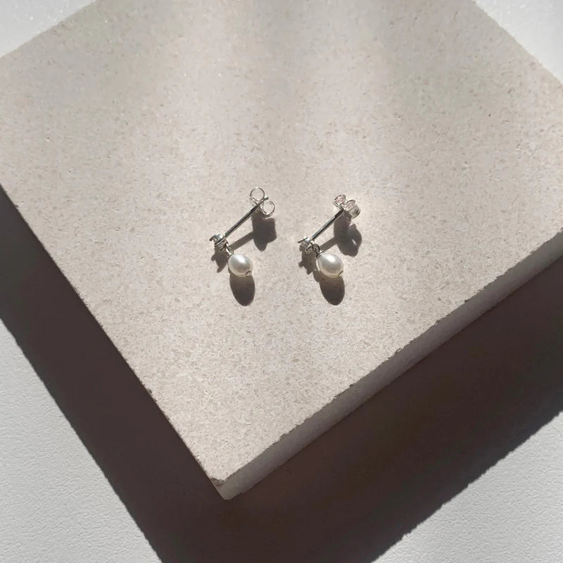 Aspen Mini Drop Earrings | Silver