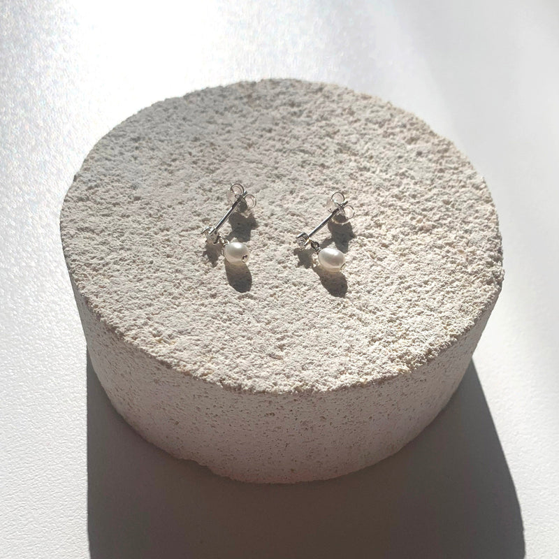 Aspen Mini Drop Earrings | Silver