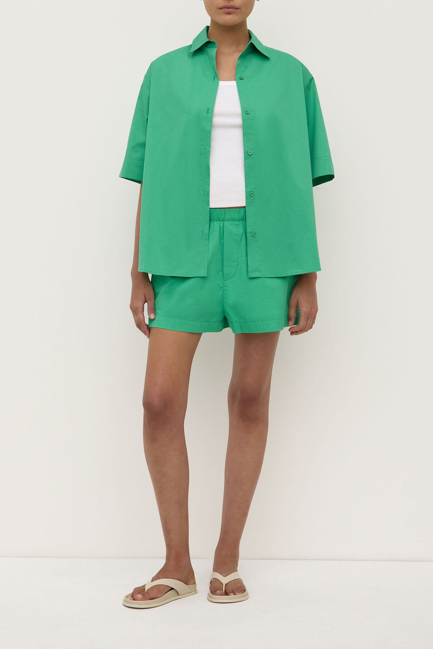 Joni Short Sleeve Shirt | Bright Green