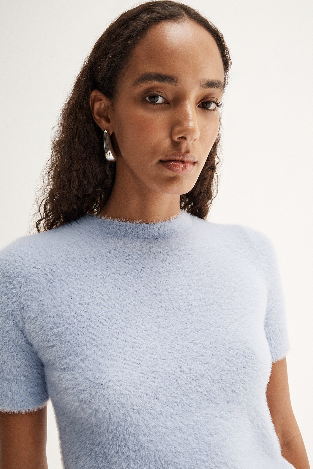 Mochi Knit Tee | Pale Blue