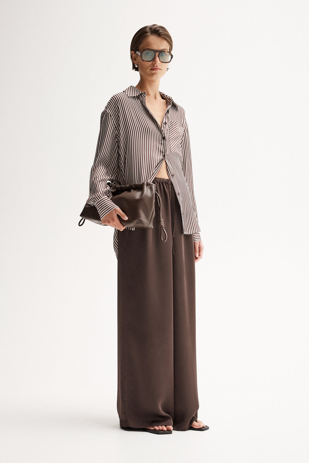 Jamie Stripe Shirt | Brown Stripe
