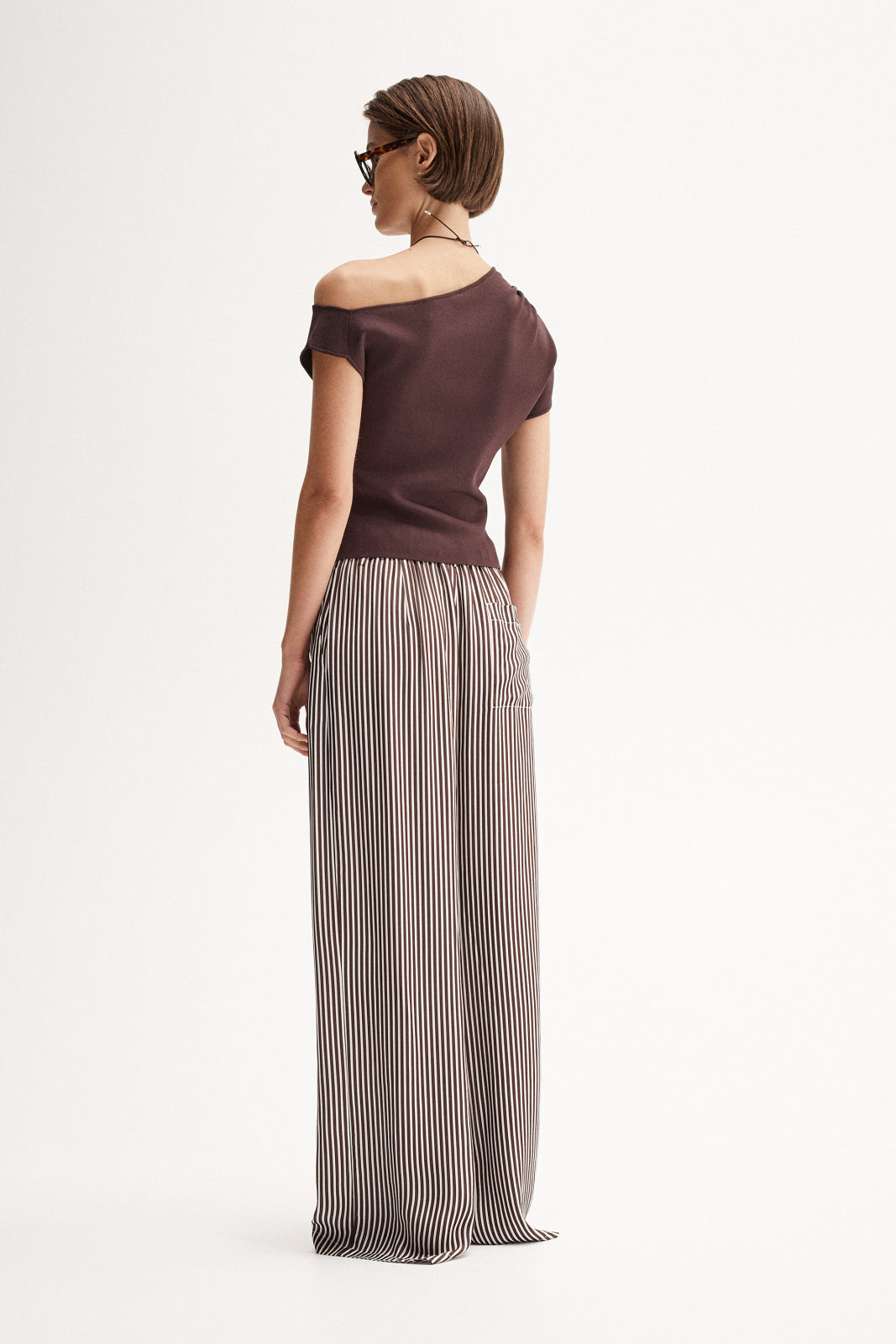 Jamie Stripe Pant | Brown Stripe