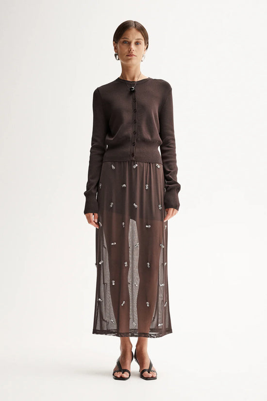 Elara Maxi Skirt | Chocolate