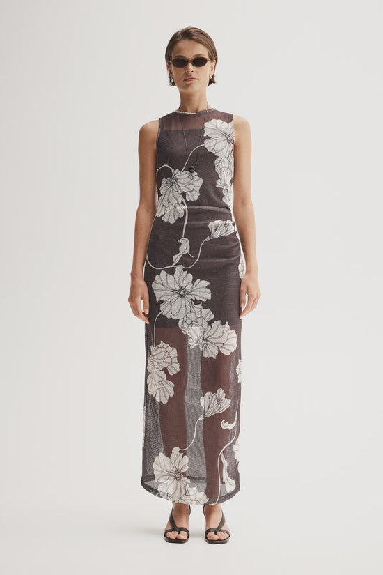 Lilian Maxi Dress | Chocolate Floral Print