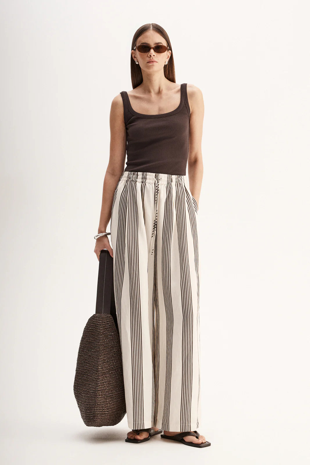 Milo Stripe Pant | Chocolate Stripe