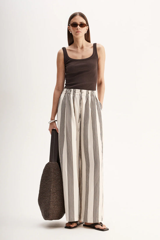 Milo Stripe Pant | Chocolate Stripe