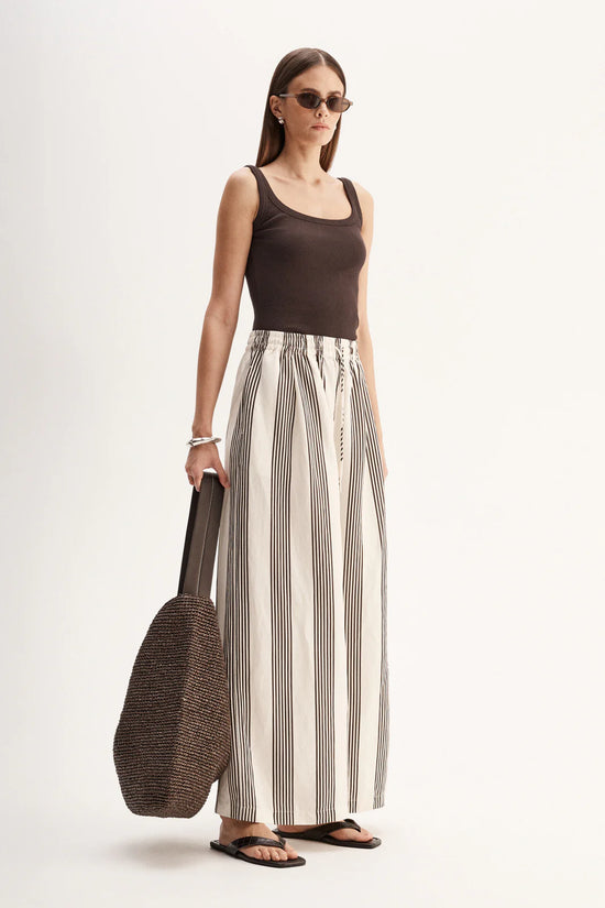 Milo Stripe Pant | Chocolate Stripe