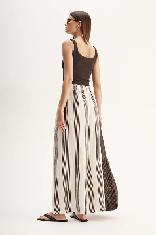 Milo Stripe Pant | Chocolate Stripe