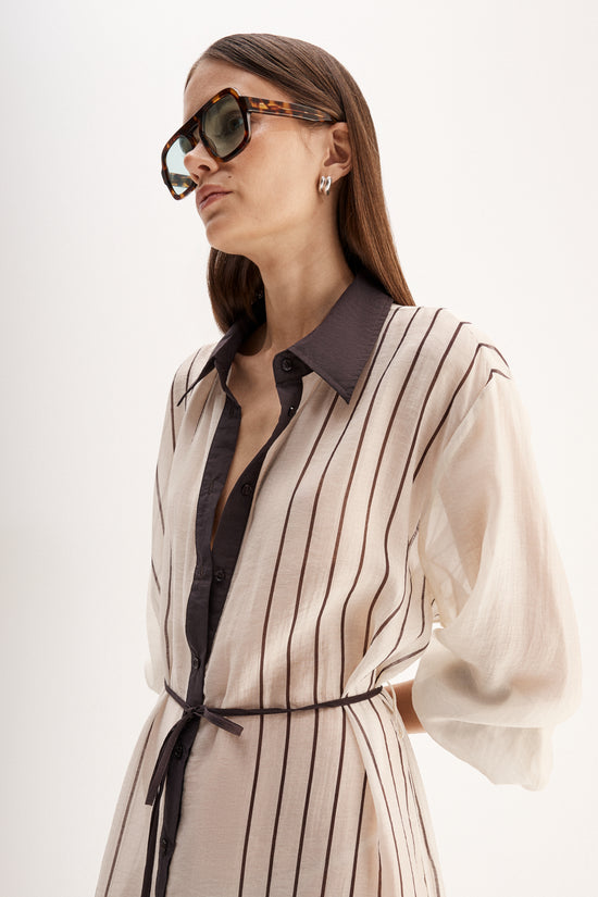 Havana Maxi Dress | Chocolate Stripe