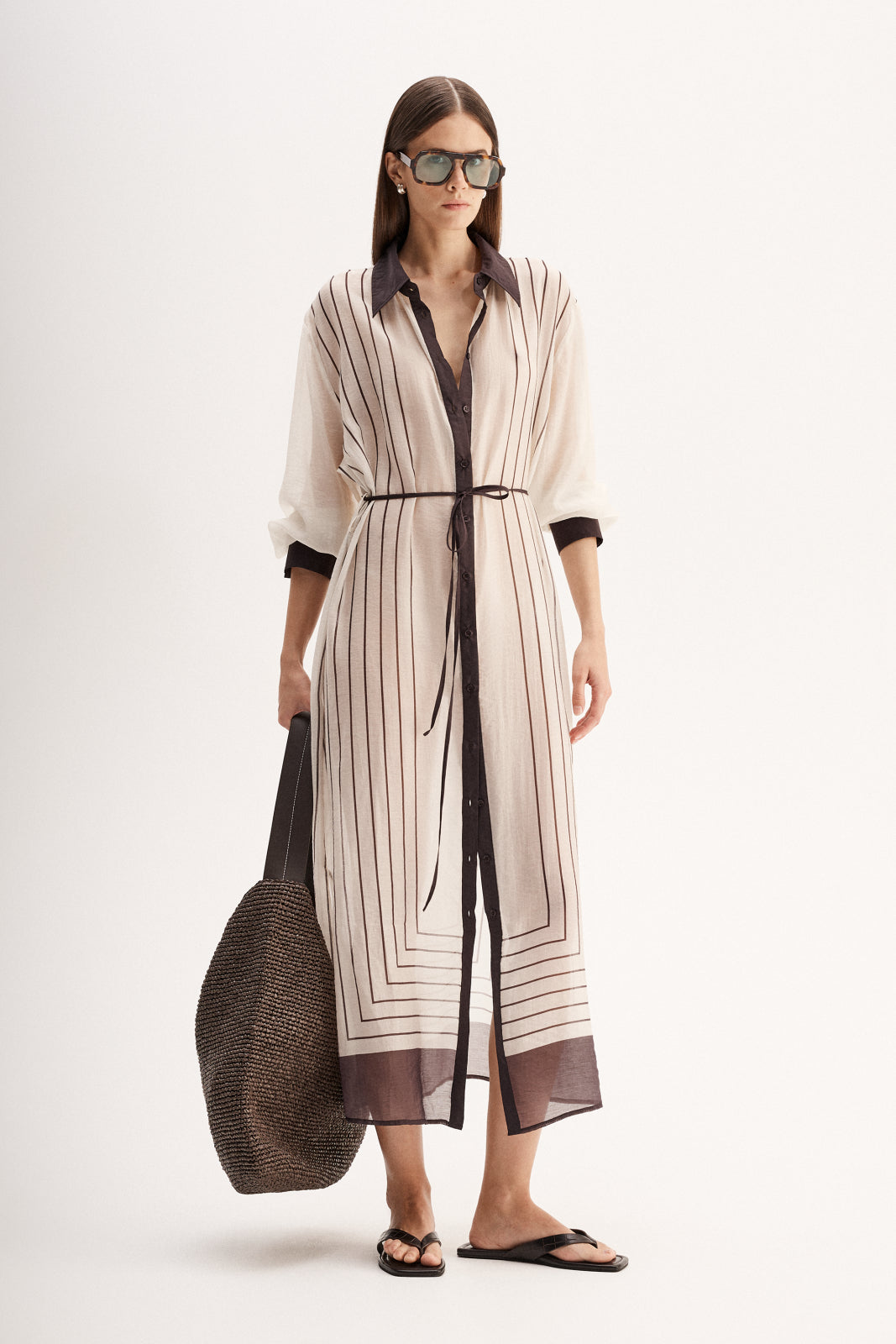 Havana Maxi Dress | Chocolate Stripe