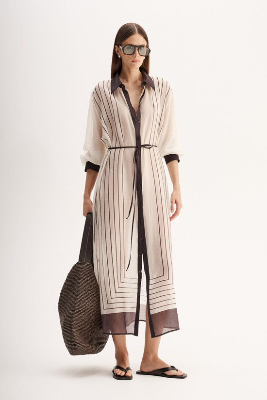 Havana Maxi Dress | Chocolate Stripe