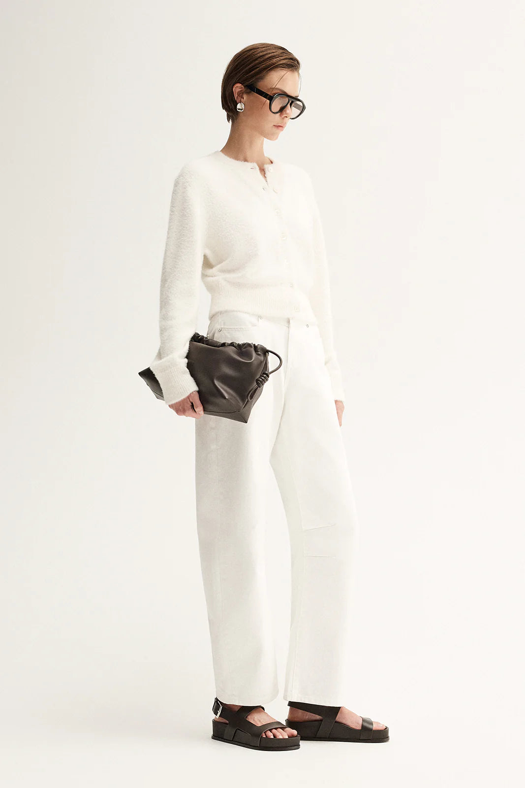 Posie Knit Cardigan | White