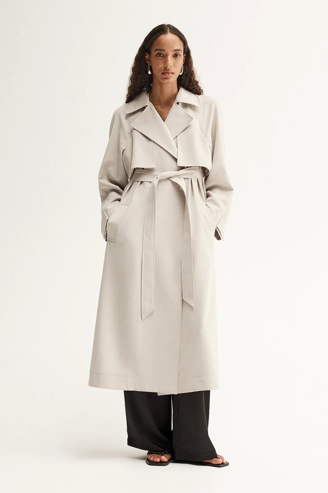 Nova Trench Coat | Pebble