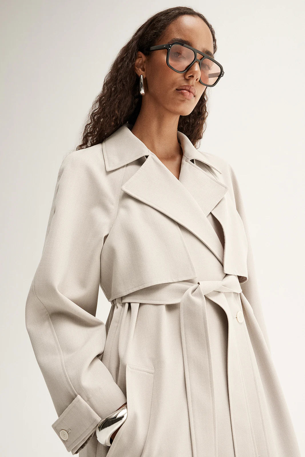 Nova Trench Coat | Pebble