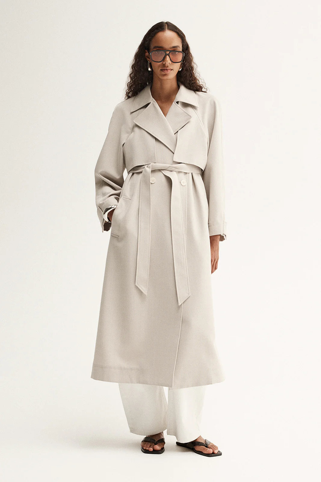 Nova Trench Coat | Pebble