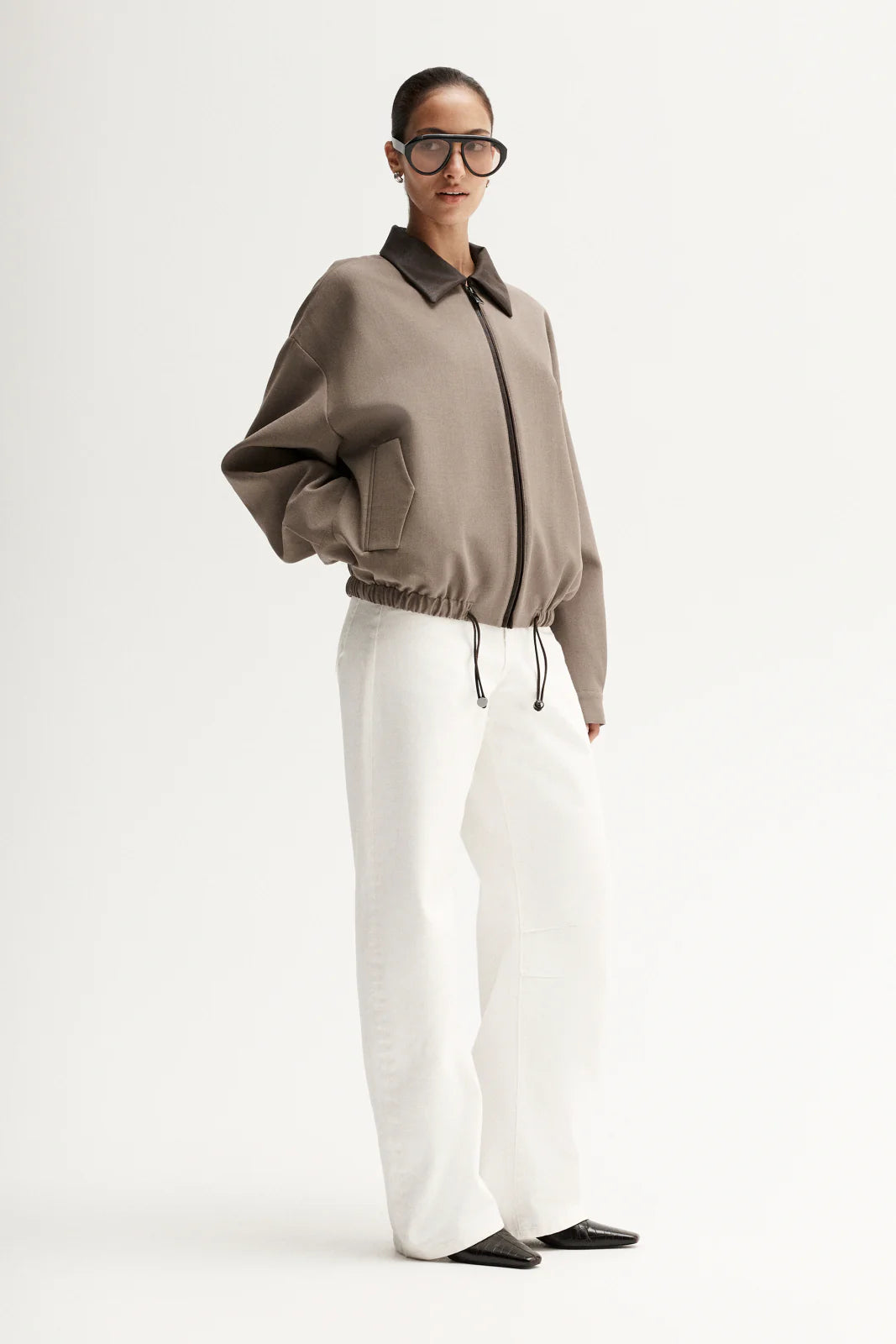 Dara Bomber Jacket | Taupe