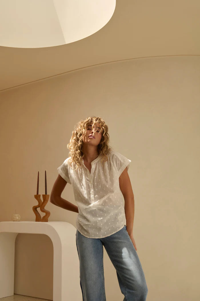 Ashley Shirt | White Dots