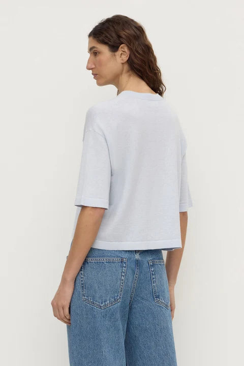 Kensy Cotton Cashmere Tee | Powder Blue