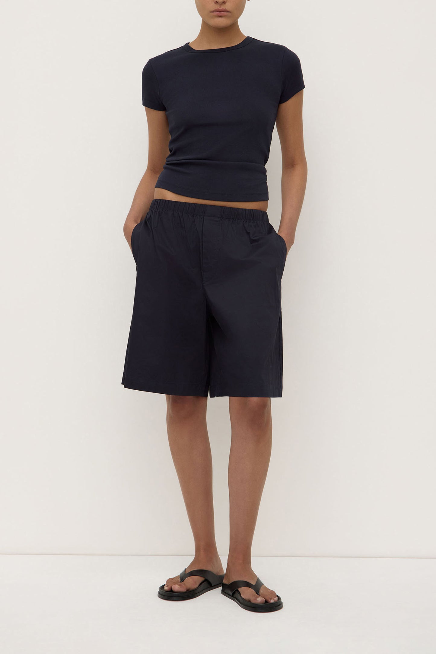 Linley Rib Tee | True Navy