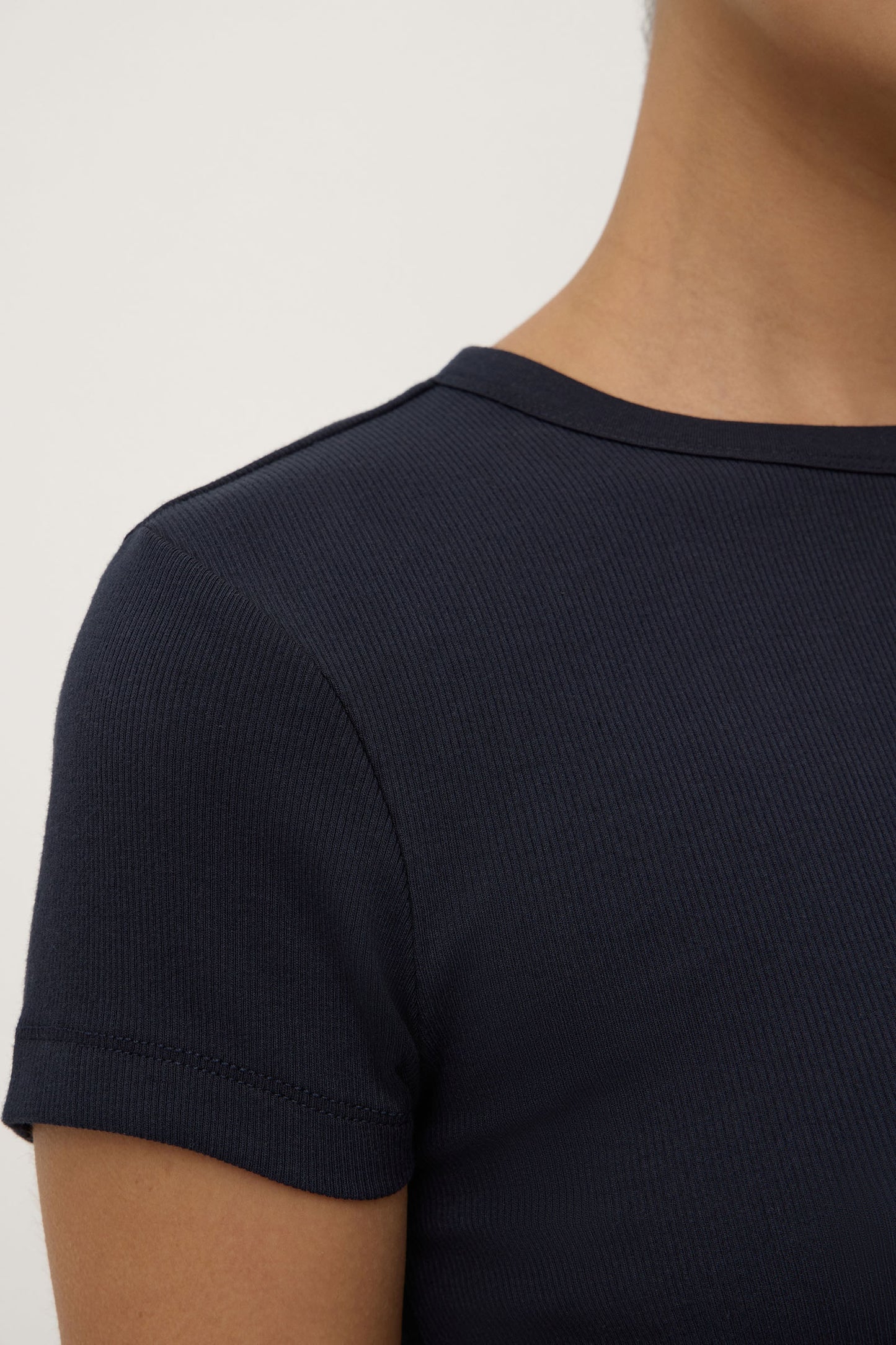 Linley Rib Tee | True Navy