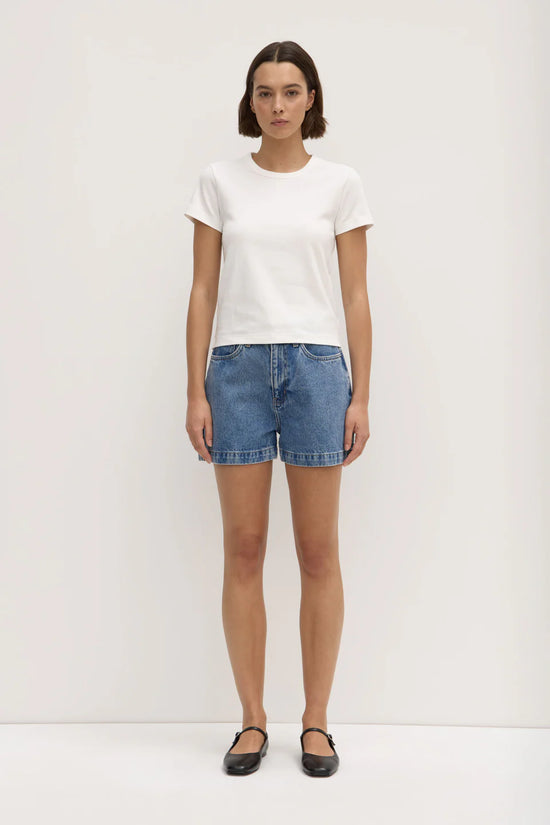 Lyla Cap Sleeve Tee | Antique White