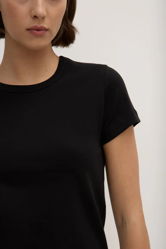 Lyla Cap Sleeve Tee | Black