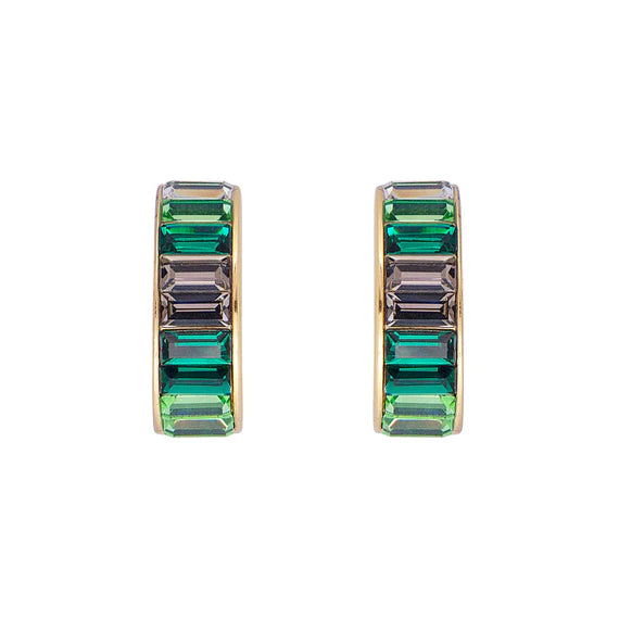 Load image into Gallery viewer, Green Ombre Midi Hoops
