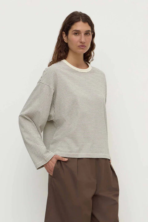 Malone Stripe Tee | Cream / Black