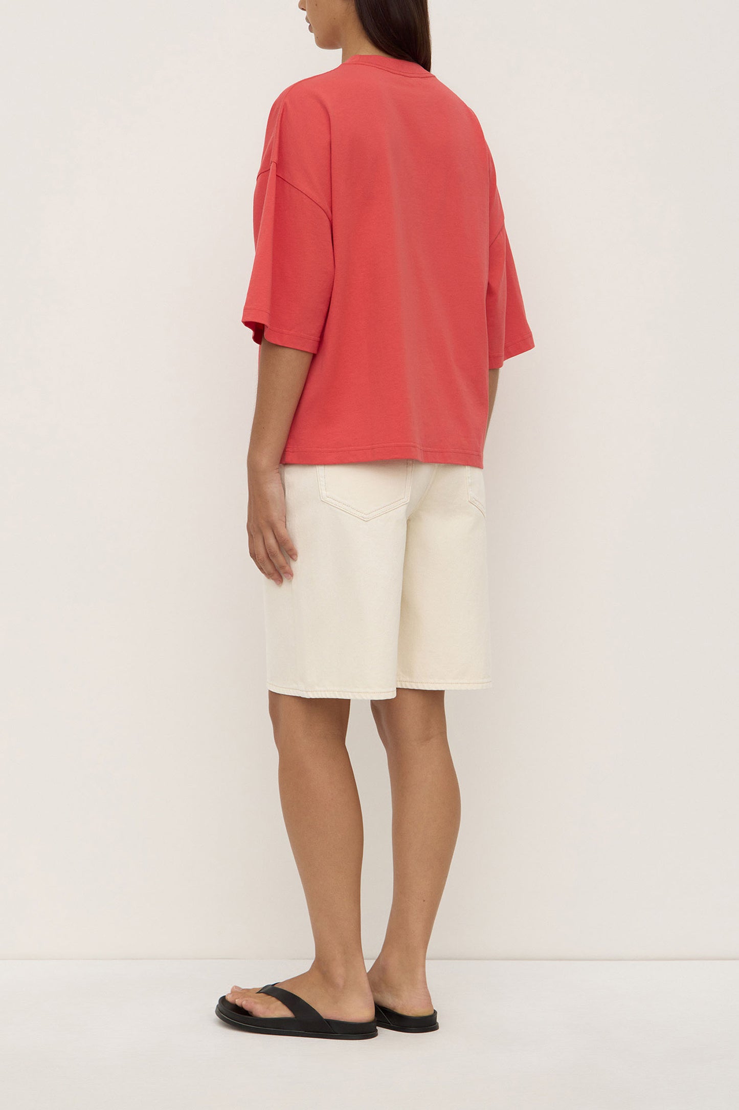 Max Cotton Oversized Tee | Washed Chilli