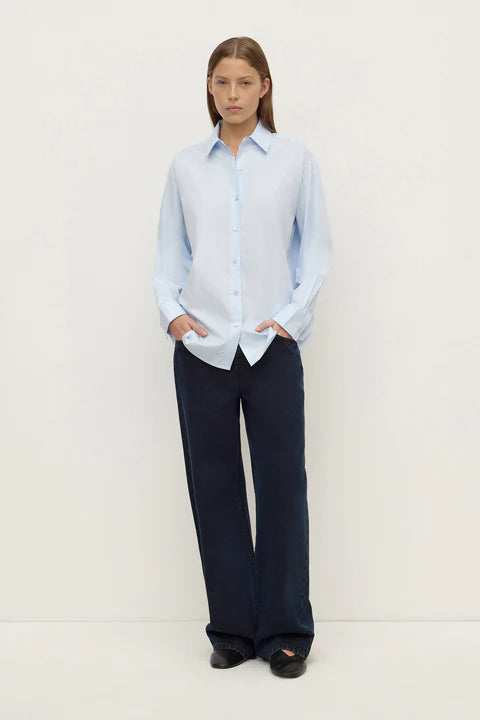 Micha Poplin Shirt | Powder Blue