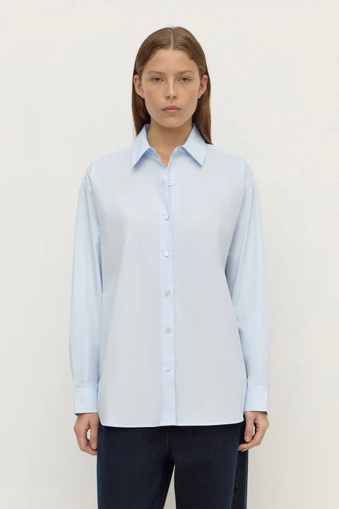 Micha Poplin Shirt | Powder Blue