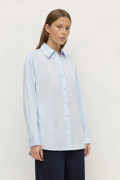 Micha Poplin Shirt | Powder Blue
