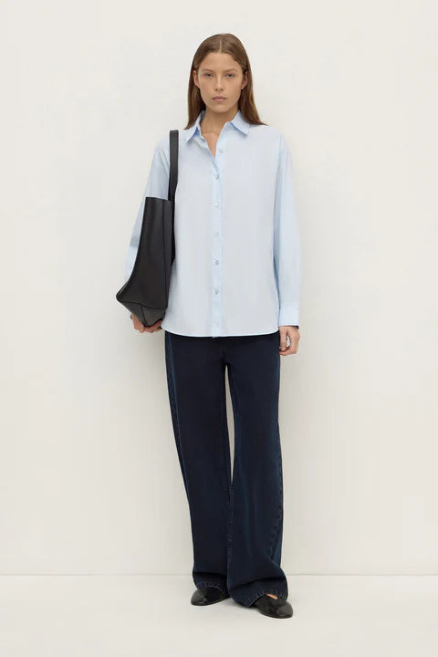 Micha Poplin Shirt | Powder Blue