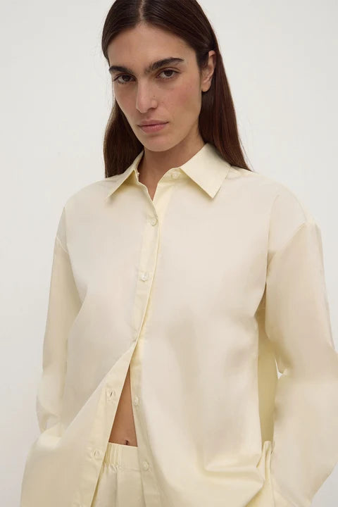 Micha Poplin Long Sleeve Shirt | Vanilla