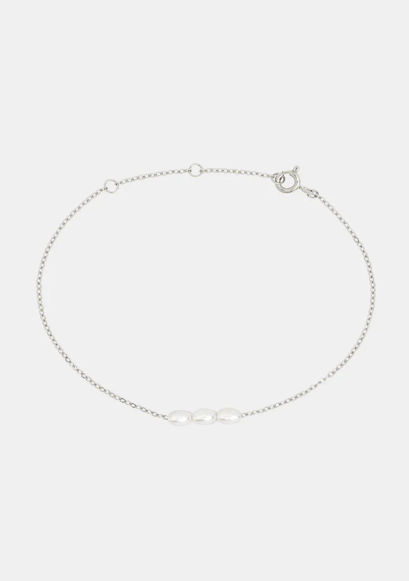 Mini Pearl Bracelet | Silver