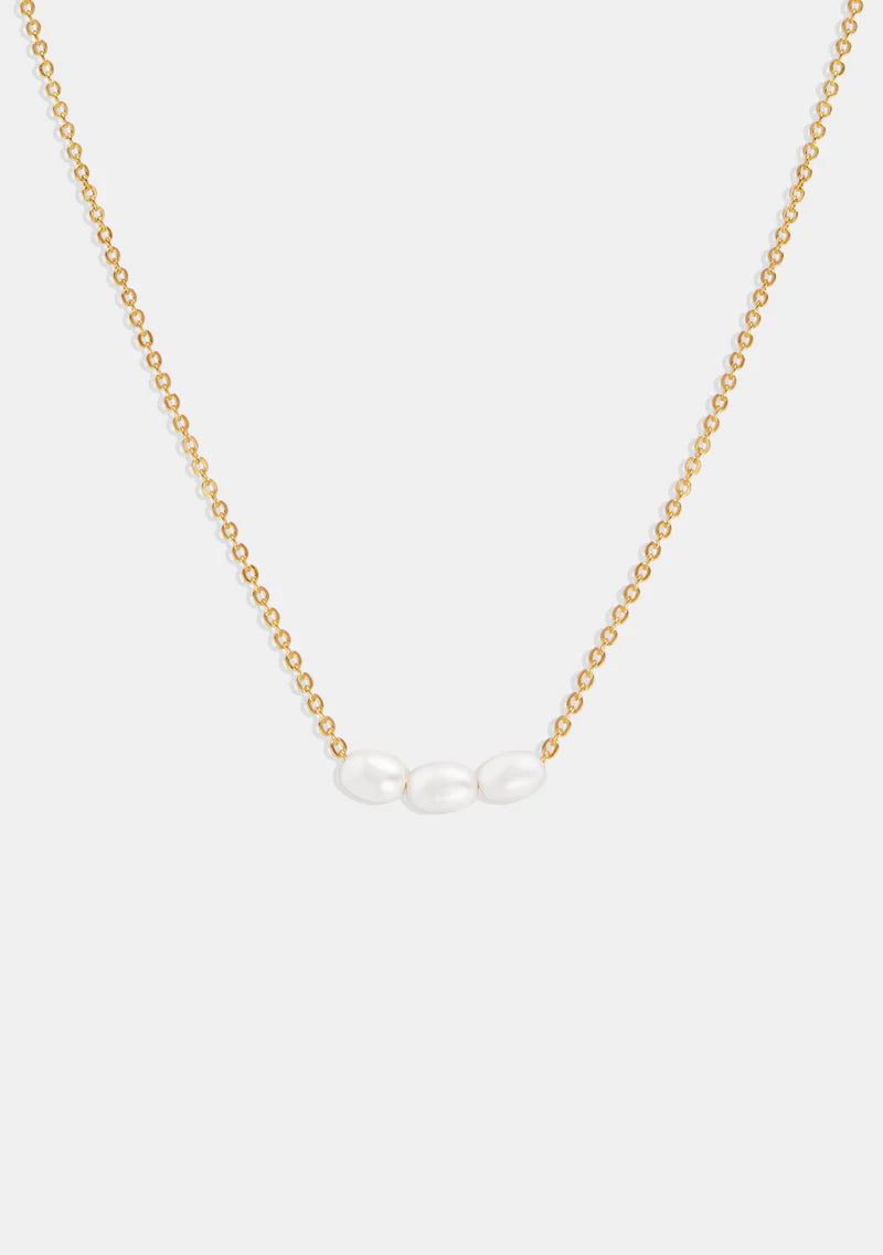 Mini Pearl Necklace| Gold