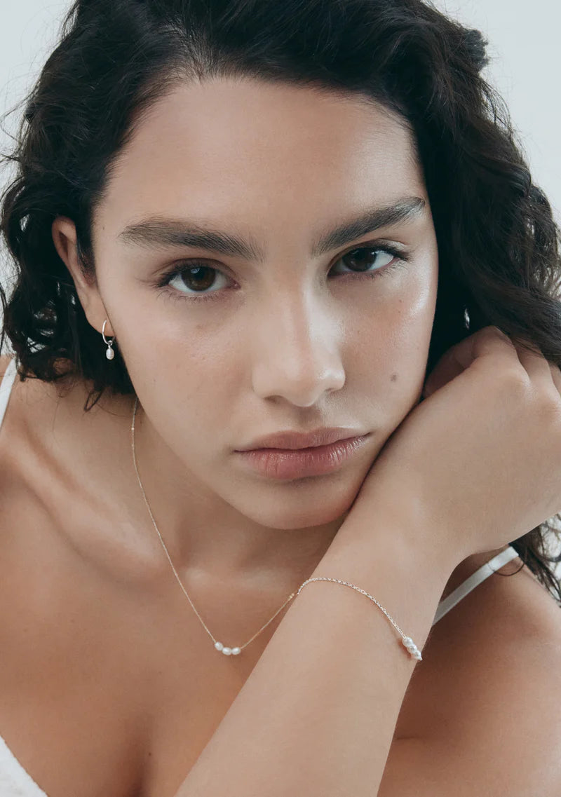 Mini Pearl Bracelet | Silver