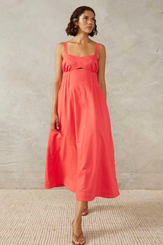 Sunlight Midi Dress | Hibiscus Pink