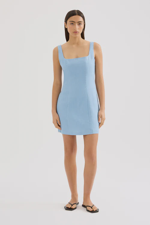 Monroe Linen Mini Dress | Sky