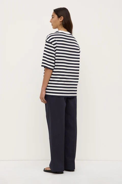Monte Stripe Tee | True Navy