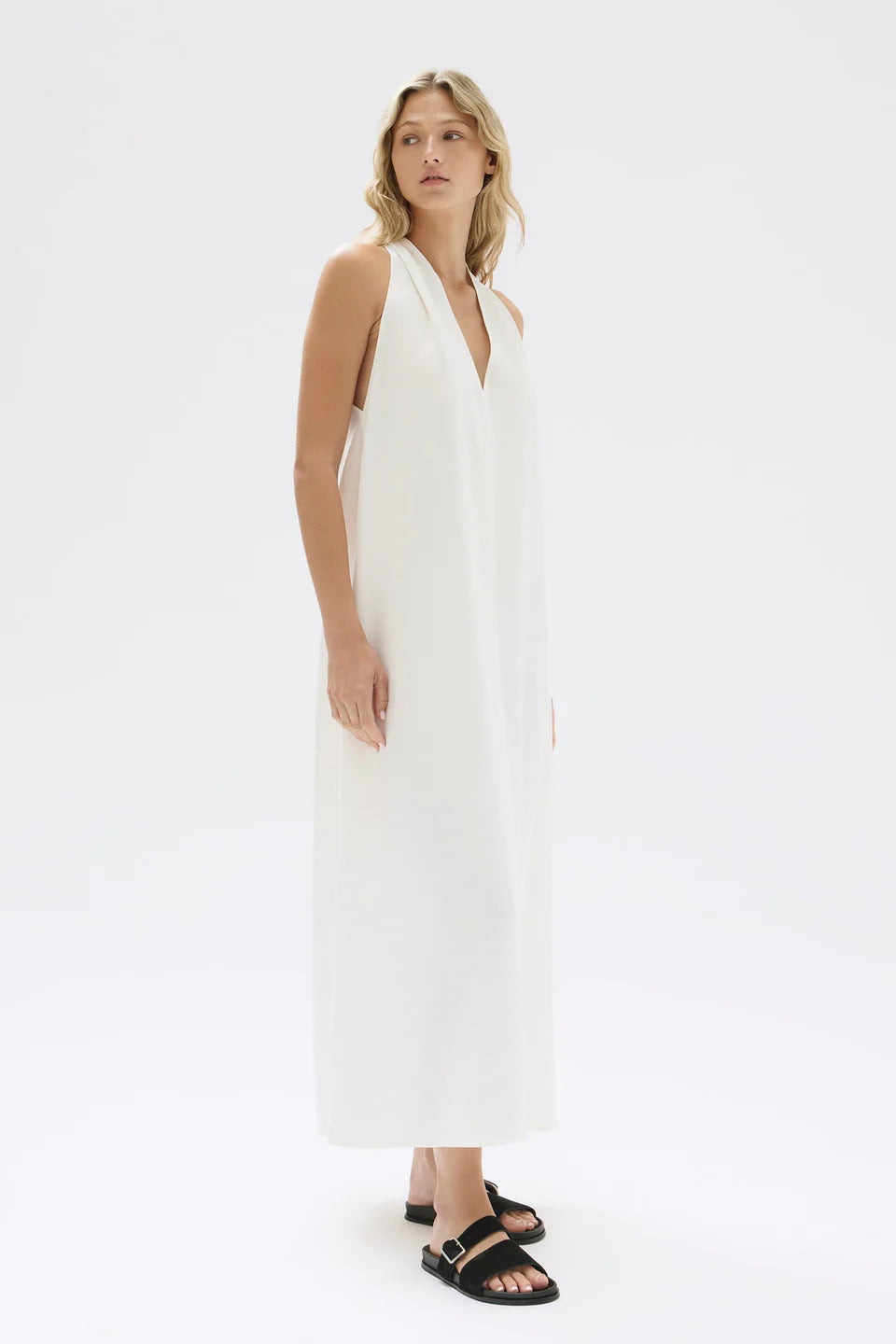 Morgan Halter Midi Dress | Cream