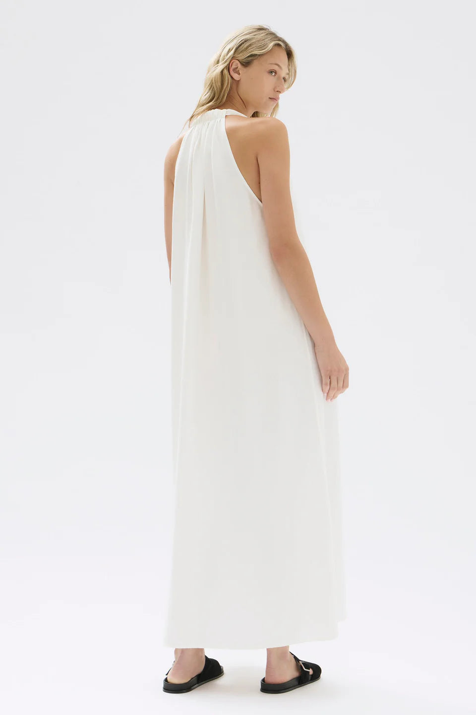 Morgan Halter Midi Dress | Cream
