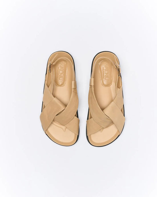 Mya Leather Sandal | Biscuit