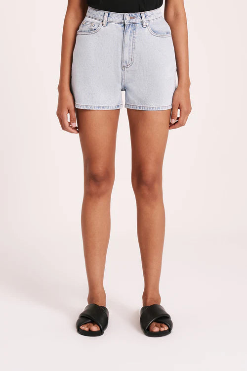 Organic Mom Short | Clear Blue