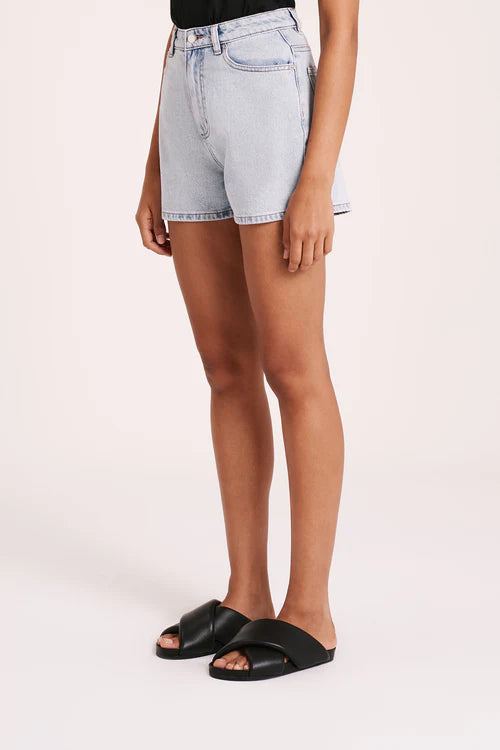 Organic Mom Short | Clear Blue