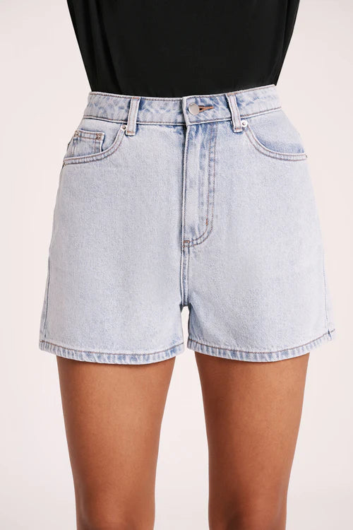 Organic Mom Short | Clear Blue