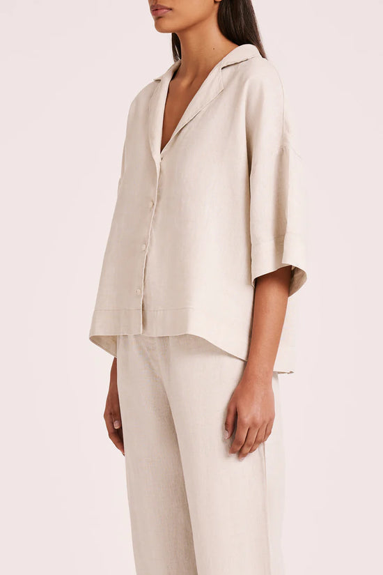 Load image into Gallery viewer, Lounge Linen Shirt | Natural
