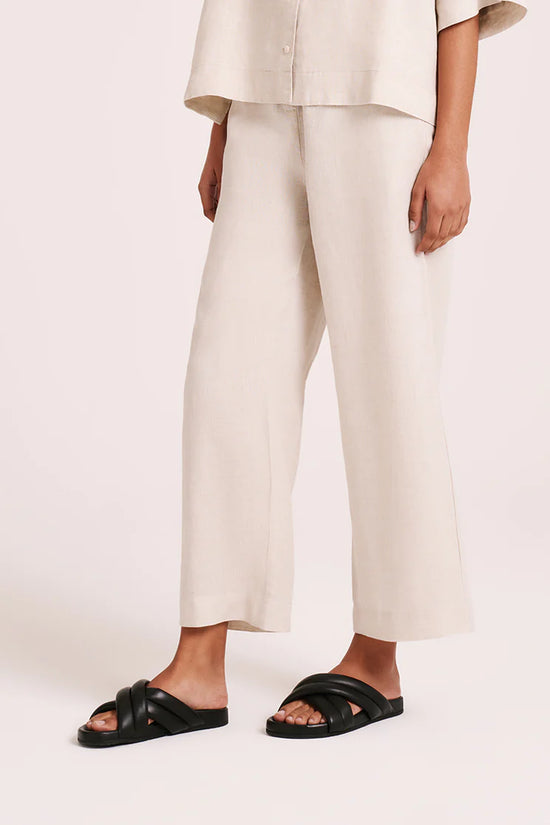 Load image into Gallery viewer, Lounge Linen Crop Pant | Natural
