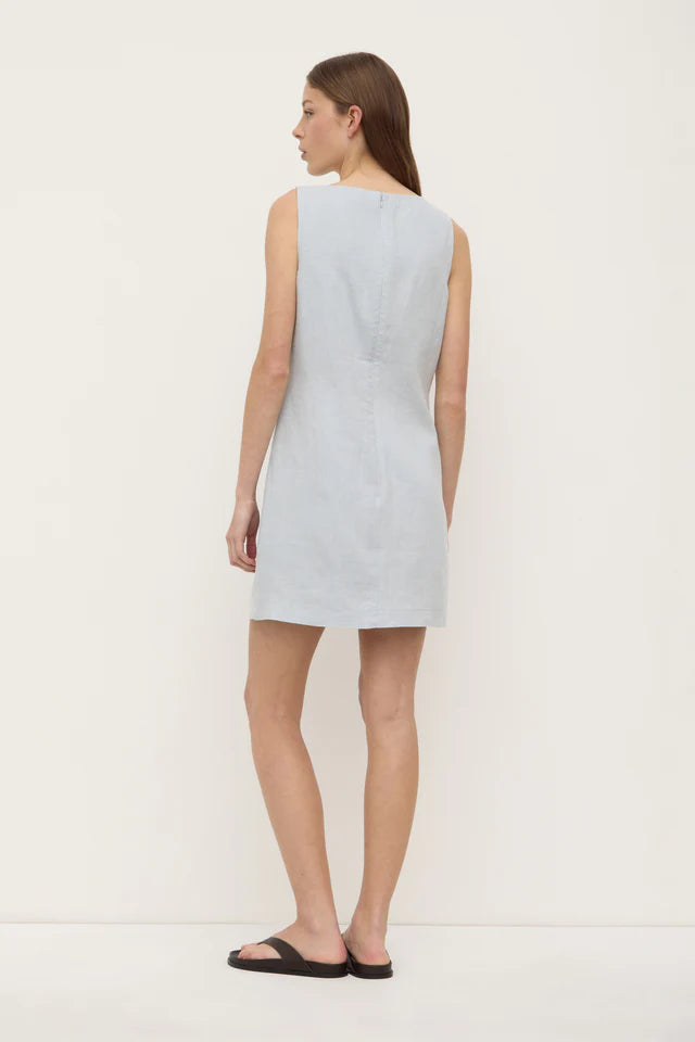 Nadine Linen Mini Dress | Cloud
