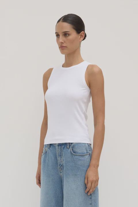 Nika Rib Tank | White
